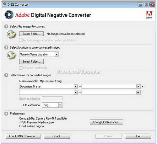 图片格式转换器AdobeDNGConverter