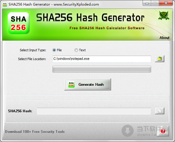 哈希值校验软件SHA256HashGenerator