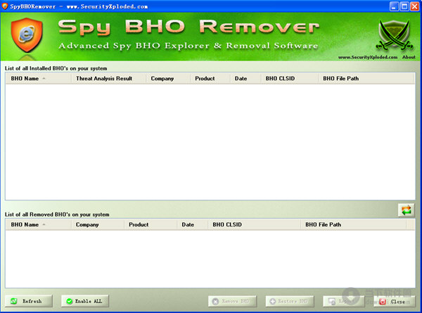 浏览器插件清理器SpyBHORemover